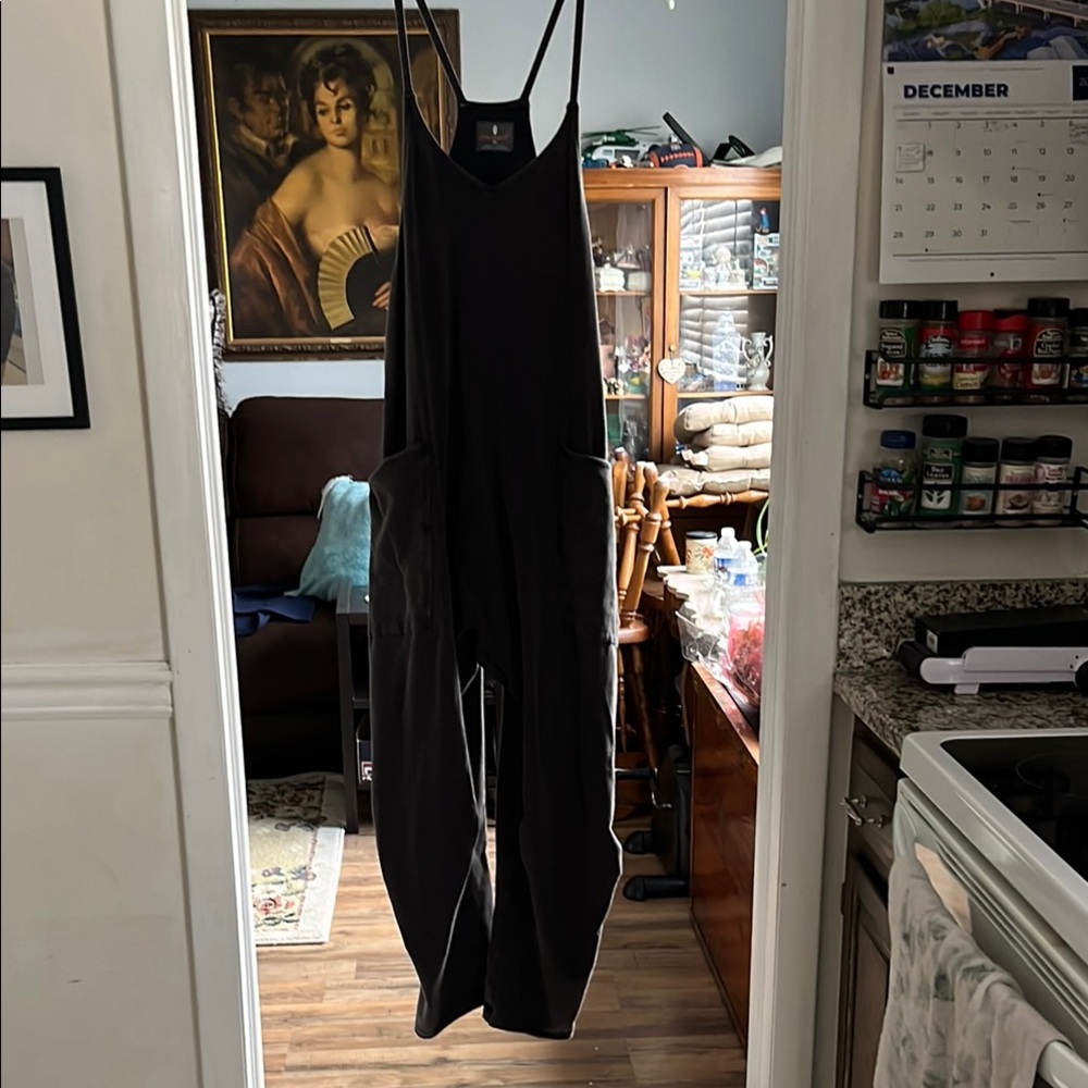 Free People Charcoal Jumpsuit